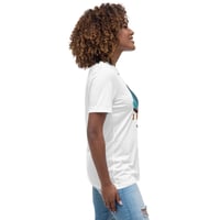 Image 3 of I Ride With Jesus Surfing Women's Relaxed T-Shirt