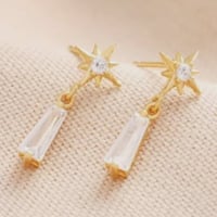 Image 1 of Lisa Angel Star & Crystal Drop Earrings