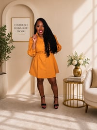 Apricot DIVA Twist Tie Dress