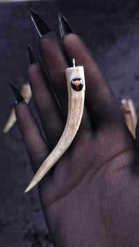 Image 2 of Antler and mushroom pendant