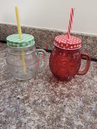Image 1 of Set of 2 Mason Jar Tumblers