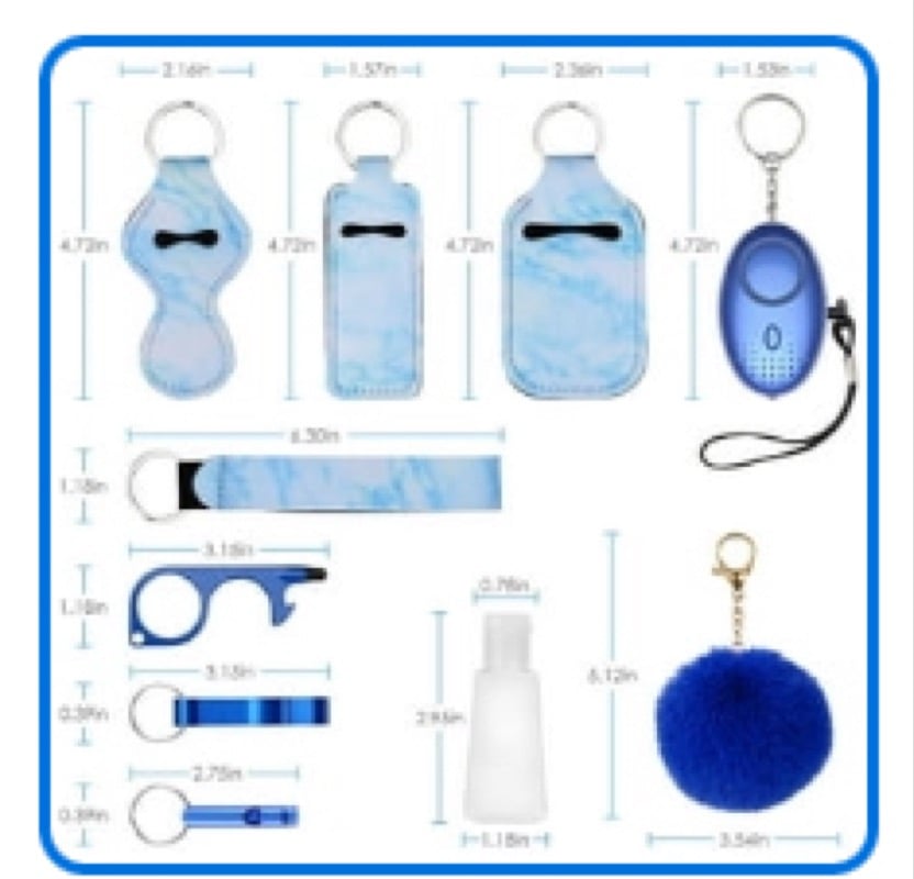 Image of Blue Marble Keychain