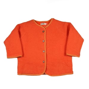 Image of Double fleece cardigan - Orange