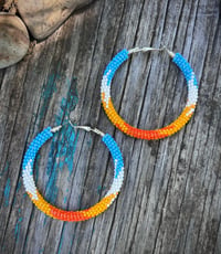 Image 1 of Beaded hoops 