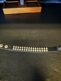 Image 1 of Faux leather spiked bracelet 