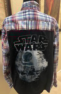 Vintage Blue/Red/White Flannel Shirt Star Wars