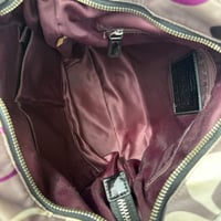 Image 4 of Coach Poppy F22962 Signature Glam Tote Op Art C Print Purple Grey Black White