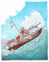 Motor Life Boat 11 X 14