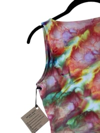 Image 7 of S Crop Fitted V Tank in Bold Tones Ice Dye