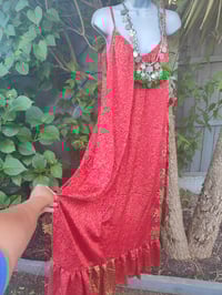 Image 2 of Pefkos maxi dress-  Red Green- Size 10-18 uk