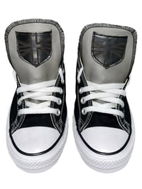 GREY LEATHER SHIELD CHUCKS