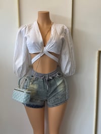 Image 2 of Denim jogger shorts 