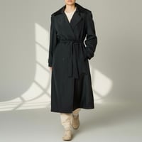 Image 5 of Black Nylon Trench Coat