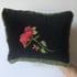 Black Velvet Red Rose Cushion Image 5