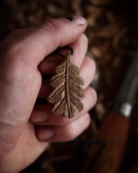 Image 2 of Oak wood leaf Pendant