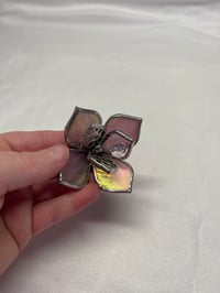 Image 2 of Mini pink and clear iridized potted succulent 