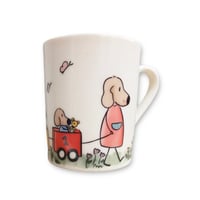 Image 1 of Puppies in Wagons Mug (450m / 15oz)