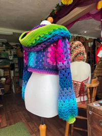 Image 5 of STARBORN - Cropped hooded jumper/sweater - flared bell sleeve - handmade crochet artwear design
