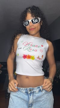 Image 1 of Verano Rosa Crop Tee 