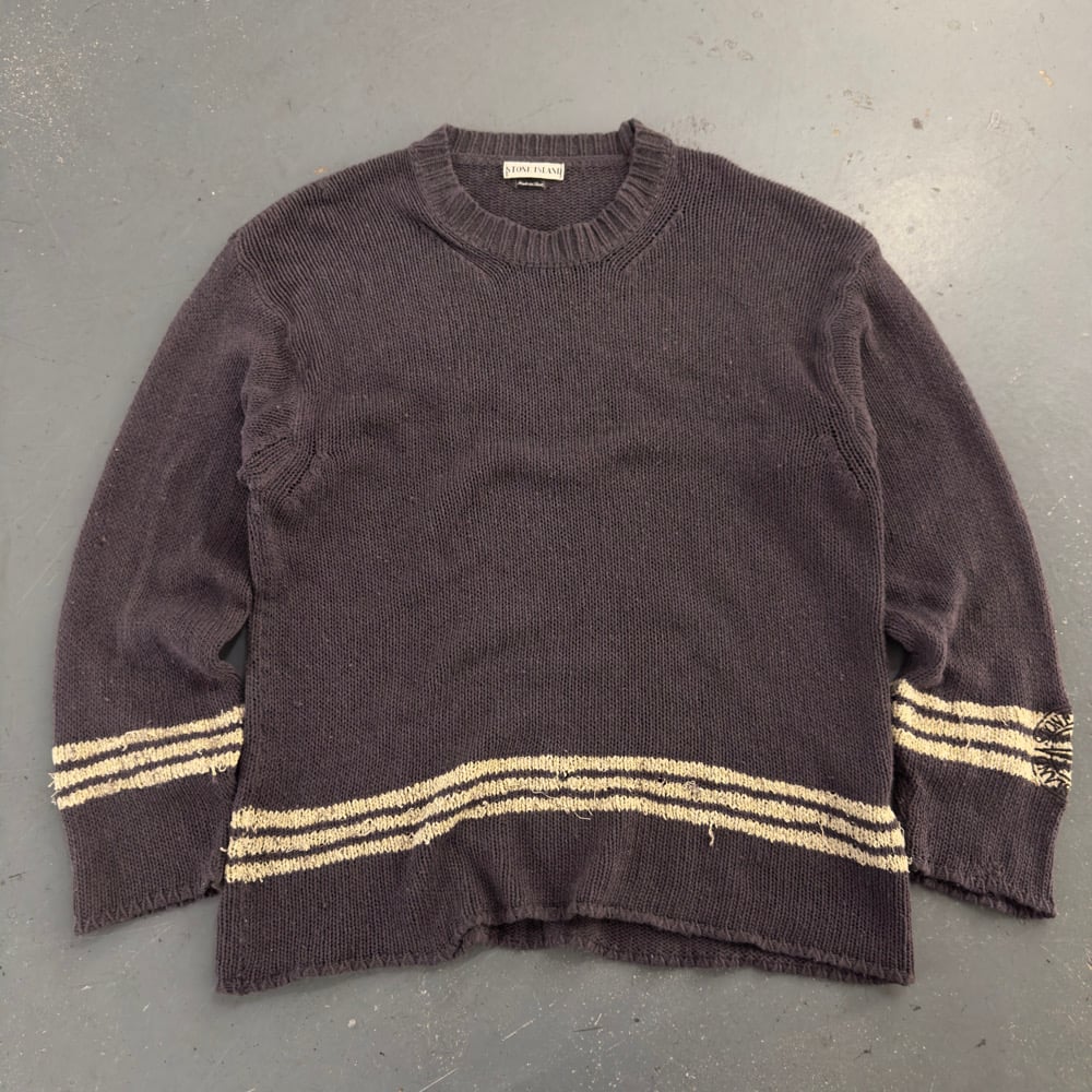 トップス 1997AW stone  knitwear AW 1997 Stone Island wool sweater, size XL | Gone Fishing Vintage