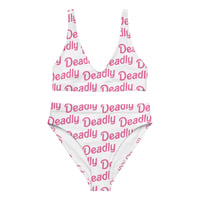 Image 1 of High-waisted bikini "Deadly Barbz" (White)