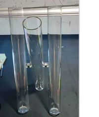 Image 3 of  bud  classic tripod cylinder glass vase  for rent only. The  price is for one 