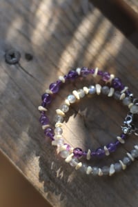 Image 4 of Bracciale Ossa di volpe -Labradorite e Ametista-