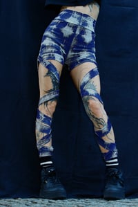 Image 1 of YARA shorts, purple abstract