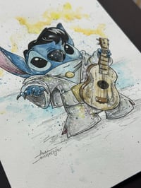 Image 4 of Elvis Stitch Original Ink and Watercolor