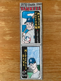 Thurman Munson/Dave McDonald Rookie Card. Single Bookmark 