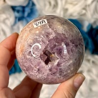 Image 2 of Amethyst Flower Agate Sphere (84A)