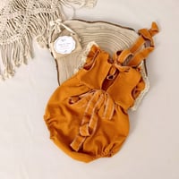 Image 2 of Boho photo props | Giuseppina romper 12 months | orange