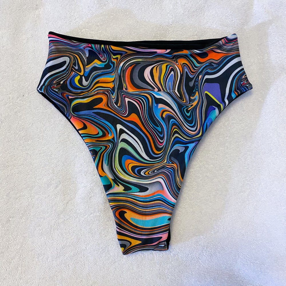 Image of EXTRA HIGH BOTTOMS : TRIPPY TOWN X BLACK