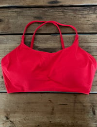 Image 2 of Orb cross back bra - Ruby Red