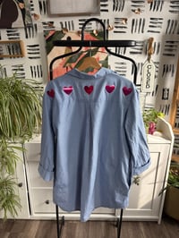 Image 1 of Gingham button shirt jacket 