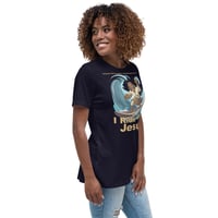 Image 10 of I Ride With Jesus Surfing Dark Women's Relaxed T-Shirt