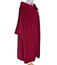 Image 5 of Vintage Red Velvet Coat Mid Century Opera Evening UK Size M