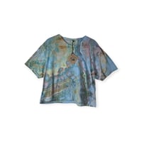 Image 2 of L Crop Tee in Muted Earthy Geode Ice Dye