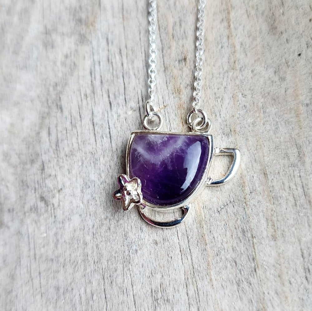 Image of Chevron Amethyst Pendant [Demi] — Serenity's Cup