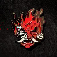 Image 2 of Cyberpunk Samurai Pin 1.5”/38mm
