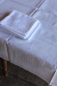 Image 2 of 1 Tischdecke und 4 Servietten, Jugendstil