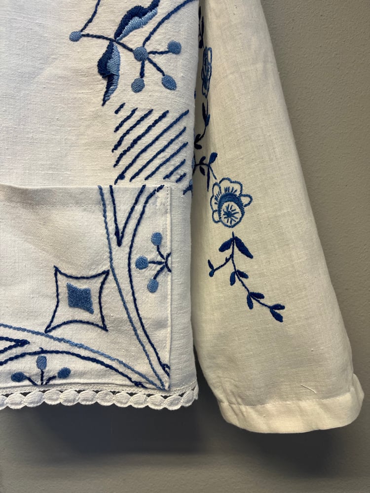 Image of Shirt with blue embroidery (small)