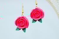 Image 3 of Rosy Rose Earrings 