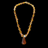 Image 2 of Baltic Amber Teardrop Necklace