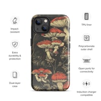 Image 18 of Dark Cottagecore Goth Inspired Vibrant Mushroom Tough Case for iPhone®