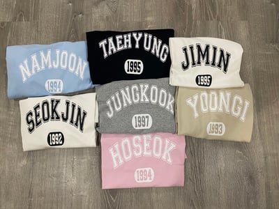 Image of Bangtan Boys Members Name Long sleeve, BTS Long sleeve