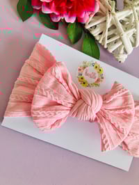 Image 2 of Baby pink cable headwrap