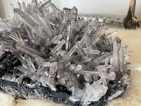 Image 14 of Laser Quartz Cluster In A Bed Of Hematite #1808