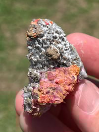 Image 8 of Realgar & Fine Quartz Points Specimen #2504