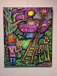 Sky Ladder - 24x28 Original Canvas 